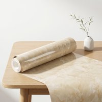 Realistic Light Beige Marble Contact Paper Waterproof Peel and Stick Wallpaper Self Adhesive for Luxury Countertop Cabinet Wall