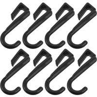 Versatile Over The Door Hook Black Plastic Hanger for Tubes Closet Cabinet Mount Clothes Towel Holder Bedroom Utility
