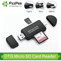 USB 2.0 Card Reader USB-C Type-C OTG Micro SD Card Reader Adapter 3 In 1 USB 3.0 TF/Mirco SD Smart Memory Card Reader For Phone