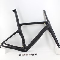 AliExpress NONE 100% New NK1K ALL Black 700C Racing Road Bike Rim brake Bicycle Frame Carbon Fork+Seatpost+Clamp+Headset
