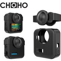 For GoPro Max2 Max 2 Accessories Case Protector Cover Soft Housing Rubber Silicone Shell + Lens Cap Side Cover Battery Lid Door
