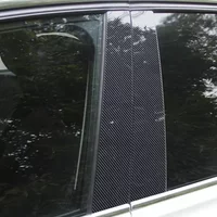 6Pcs Carbon Fiber Look Door Trim Sticker Fit For Skoda Octavia Mk3 (5E) 5 Door Liftback 2014-2019 Window B C pillar Post Styling