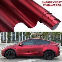 PET Romanee Red Vinyl Wrap Stickers Matte Satin Chost Romanee Red For Car Interior Stickers Motorcycle Decals Accessories
