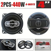 2 Pcs 4 Inch 4-Way 220W Car Coaxial Speakers Auto Music Stereo Full Range Frequency Hifi Non-destructive Installation