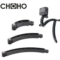 For GoPro 13 Accessories Self Selfie Stick Helmet Arm curved Extension 3 way for go pro HERO 11 12 Dji OSMO Action 4 3 Camera