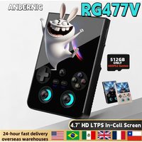 512G ANBERNIC RG 477V Retro Game Console Dimensity 4.7" LTPS In-Cell Screen 8300 Game Player 5500mAh Wi-Fi RG477V Android 14 PS2