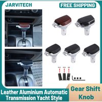 Leather Aluminium Gear Shift Knob Automatic Transmission Yacht Style Gear Shift Head For Most Car Shifter Accessories