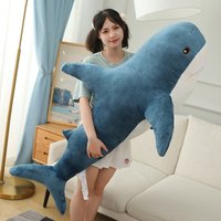 Hot Huggable Big Size Shark Plush Toy Soft Stuffed speelgoed Animal Reading Pillow for Birthday Gifts Cushion Gift For Children