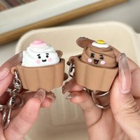 1/2 Pcs Mini Cake Button Fidget Toy, Food Shaped Press Keychain, Cute Backpack Pendant, Creative Gift