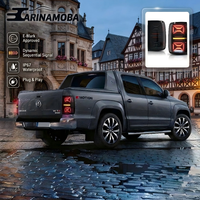 CARINAMOBA E-Mark ECE-Zertifizierte Voll-LED-Rückleuchten für VW Amarok Pickup Truck 4MOTION 2010-2022 | Dynamisches Sequenzielles Bernsteinfarbenes Blinklicht DRL Rücklicht-Set | Getönte Linse |