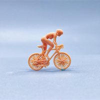 AliExpress EHCMODEL 1/64 1/43 Figurines Scale Model Resin Female Cyclist with Long Braids Uncolored Miniatures Diorama Hand-painted V523