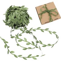 20/50M Artificial Vine Green Leaves for Wedding Party DIY Decoration Handmade Gift Craf Wreath Ribbon Home Garden Accessories
