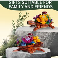 Turtle Planter Flower Pots Building Block 509pcs Model Kit Animal Planter Flower Pots Bricks Kids Birthday Toy