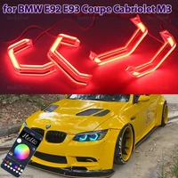 M4 Style RGB Ring Angel Eyes Phone APP control remote LED Headlight Rings for BMW E92 E93 Coupe convertible Cabrio M3 2006-2013