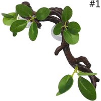 Reptiles Decoration Terrarium Plant Corner Climbing Branch Suction Cup Aquariums Artificial Tree Plant for Snake Bearded