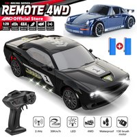 4WD Drift Racing Remote Control Car 2.4G Radio RC Truck with LED Off Road 4X4 High Speed Sturdy RC Cars Toy Gift for Kids Adults
