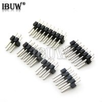 2.54mm Double Row Male 2~40P Breakaway PCB Board Pin Header Connector Strip Pinheader 2 * 2/3/4/6/8/10/12/15/20/40P For Arduino
