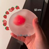 Transparent Blue Strawberry Squishy Toy Soft Maltose Anti Stress Fidget Slow Rebound