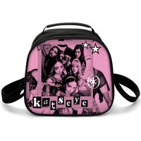 Cartoon Crossbody Kpop Katseye Semicircle Lunchbox Thermal insulation Food Lunch Bag 3D Printed Insulated Handbags Ice Bags