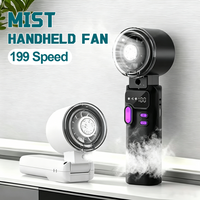 Portable Water Mist Fan Mini Handheld Fan USB Charging 199 Speeds Hanging Neck Spray Fans Portable Personal Hand Held Small Fan