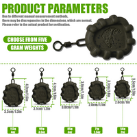 Carp Fishing Swivel Lead Weights with Fish Pattern Anti Tangle Smooth Casting Durable Fishing Tackle for Carp Angling