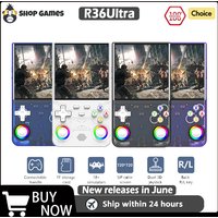 R36 Ultra 2025 Open Source R36S Video Game Console Linux System 4.0 Inch IPS Screen Portable Pocket Video Player 64G best Games