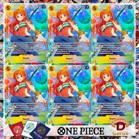 One Piece Character Card Straw Hat Crew Nami 053 SR Alternate Art EB-03 With Foil Texture Replica Proxy Anime Collection Cards