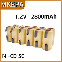 NI-CD Ni-Cd SC Batteries 1.2V 2800mAh Battey with welding tabs Replacing the battery of electric tools