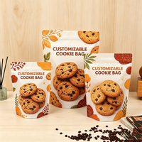 50pcs High Quality Customized Printed Aluminum Foil Standing Zipper Bag Cookies Snack Sugar Coffee Spice Candy Custom Logo Bag