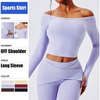 Cloud Hide SEXY Girls Yoga Shirts Long Sleeve Blouse Women Plus Size Sports Gym Fitness Top Ladies Running T-Shirt Workout Shirt