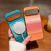 Luxury Carbon Fibre Stripe Sunset Series Wireless Charging Magnetic for Magsafe Case for Google Pixel 10 9 ProXL Leather Cover
