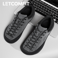 Unisex Barefoot Wide Toe Running Shoes Minimalist Artificial Leather Walking Sneakers Lace Up Lightweight Breathable Shoes