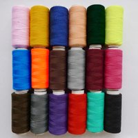 20 Farben ausgewählt, 100 Yards, lichtbeständiger Baumwollfaden für den Haushalt, hochwertige Rollen, nicht leicht gebrochener Nähmaschinenfaden