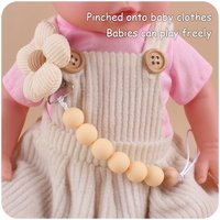 Baby Pacifier Clip Newborn Creative DIY Flower Silicone Pacifier Chain Cotton Teething Toys Soother Pendant Holder