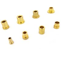 10PCS Brass Bushing Shaft Flange Bush Shaft Sleeve Bearing for 2mm 3mm 4mm 5mm Shaft for RC Boat Marine DIY Spare Parts