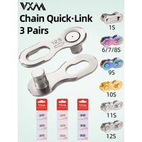 AliExpress VXM 3-on-1 set MTB Road Bike Chain Joint Buckle Single Speed 8s 9s 10s 11s 12S Professional Chain Link Connector For Bike Accessory