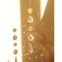 1pc Crystal Sun Catcher Pendant, Rainbow maker, suitable for patio, garden, window, home, party wedding decoration