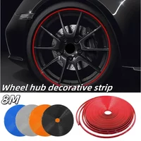 8M Rubber Wheel Rim Protector Strip Curb Guard Scratch Resistant Tire Edge Trim 9 Colors Universal Fit for Car Styling