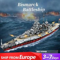 Klemmbausteine 2081PCS Bismarck U-Boot Schlachtschiff Bausteine Modell Schiff Set, Modulare Baustein Montage Modell Kit, Spielzeug Erwachsene Geschenk