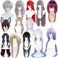 Rose Net Kafka Imbibitor Jingliu Yanqing Lunae Trailblazer Blade Sparkle Cosplay Wig Heat Resistant Synthetic Wig+ Wig Cap