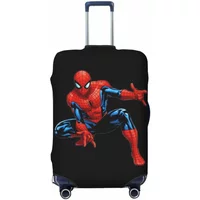 Dustproof Anti-Scratch Luggage Cover Fashion Spider Print Elastic Fits 18-32 Inch Suitcases Washable Durable For Travel