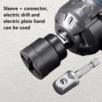 1pc Impact Socket Adapter And Reducer Set Extension Set Socket Drill Adapter Turns Power Drill Into High Speed Nut Driver, 1/4