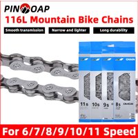 AliExpress NONE PINMOAP 6/7/8/9/10/11 Speed Mountain Bike Road Bike Variable Speed Chain Chromium-Molybdenum Steel Material 116L Bicycle Chain