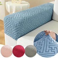 2pcs 76cmx25cm Jacquard Stretchy Stretch Fit Couch Arm Protector Armrest Covers for Sofa Chair Anti Slip Furniture Protectors