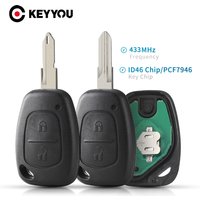 KEYYOU 433MHZ 2 Buttons Car Remote Key For Renault CLIO SCENIC KANGOO PCF7946 Chip Remote Car Key Fob Case NE73 Blade