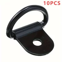 10pcs D Shape Pull Hook Tie Down Anchor Ring Iron Stainless Steel Cargo Tie Down Ring for Truck Trailers RV Boats Accessories