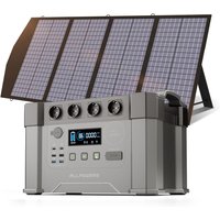 ALLPOWERS Powerstation 2400W Mobile Energy Storage Power Supply With 18V Solarpanel, 4x2400W AC Outlet,30A RV Plug,UPS Function