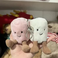 NEW- Potdemiel Plush Cotton Cat Candy Two Tone Cute Soft Two Tone Keychain Bag Pendant Plush Accessories Doll Car Holiday Gift