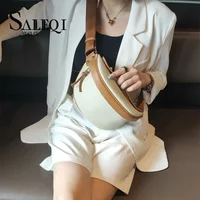 New Women's Chest Bag Bounce Trendy Large Capacity Soft Cowhide Shoulder Crossbody Bags Small Fashion Genuine Leather Waist Bag