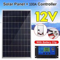 Kit de panneaux solaires rigides 300W pour la maison, étanche, monocristallin, charge de batterie 12V avec contrôleur 100A, câble